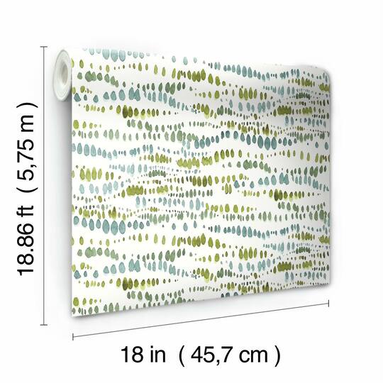 RoomMates Dotted Line Peel & Stick Wallpaper